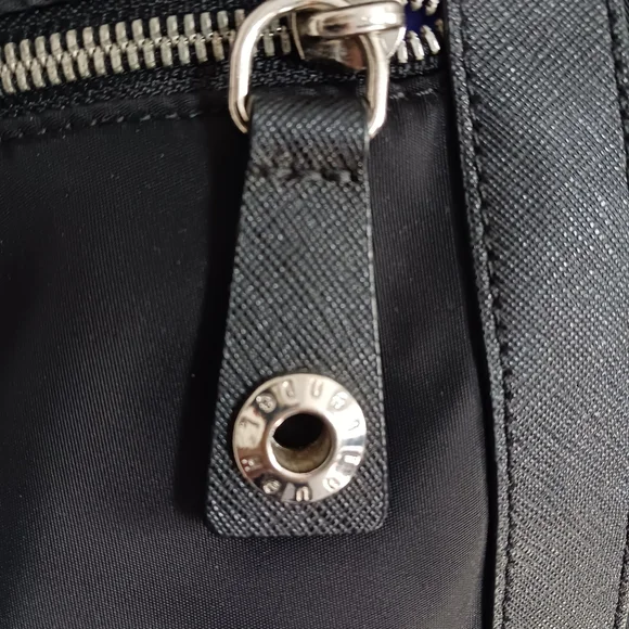 Henri Bendel Jetsetter Black Nylon/ Leather Backpack - Picture 5 of 11